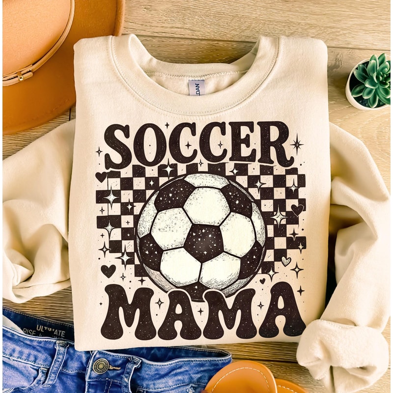 Soccer Mama Shirt Retro Soccer Mom Graphic Tee Gift 0
