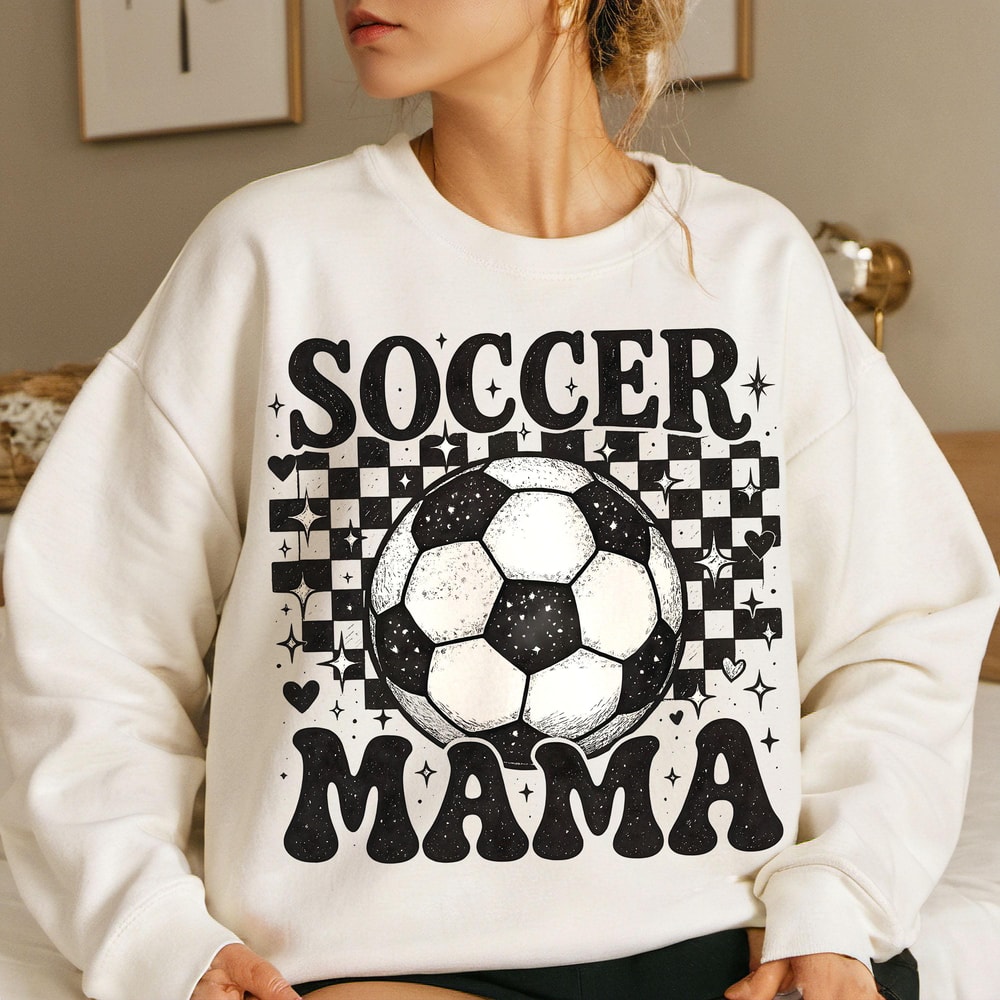 Soccer Mama Shirt Retro Soccer Mom Graphic Tee Gift 1