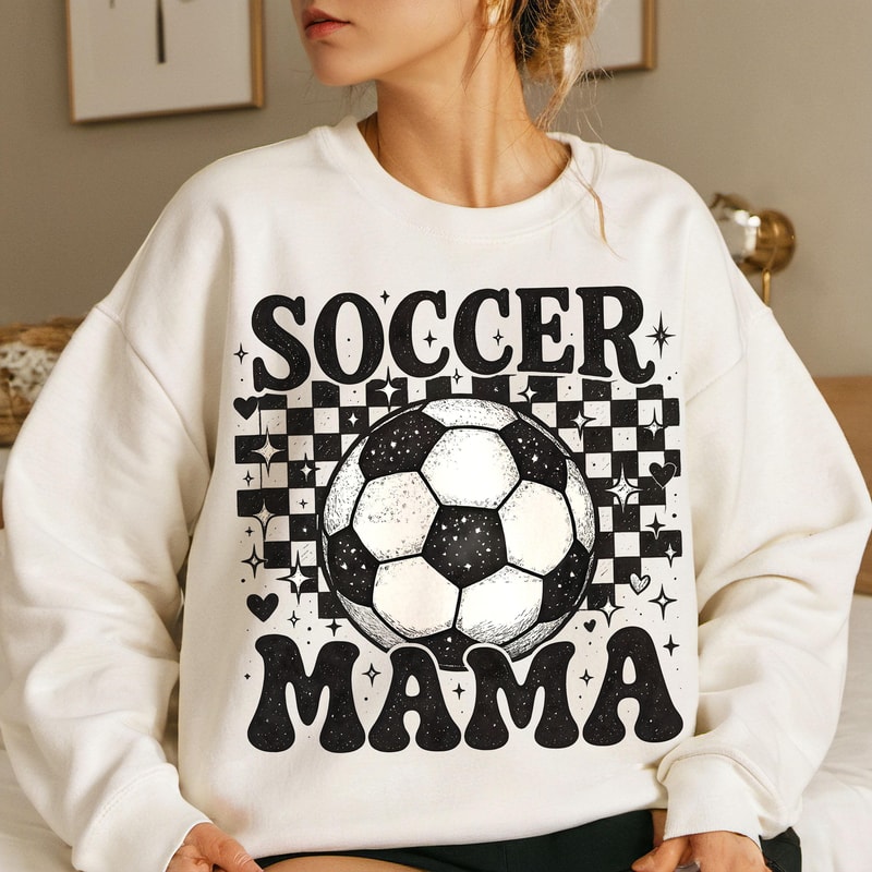 Soccer Mama Shirt Retro Soccer Mom Graphic Tee Gift 1
