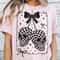 Checkered Skull Shirt Coquette Bow Goth Aesthetic Graphic Tee 0