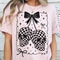Checkered Skull Shirt Coquette Bow Goth Aesthetic Graphic Tee 0