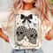 Checkered Skull Shirt Coquette Bow Goth Aesthetic Graphic Tee 3