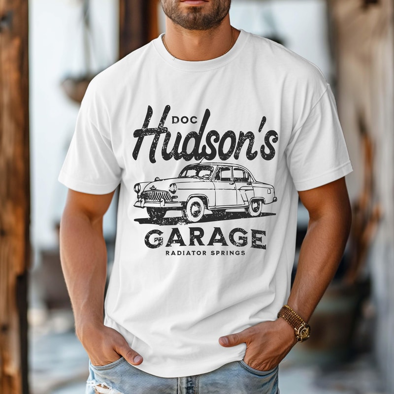Doc Hudson Garage Shirt Classic Car Enthusiast Mechanic Tee Auto Lover Gift 1
