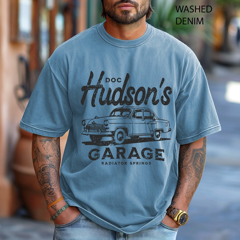 Doc Hudson Garage Shirt Classic Car Enthusiast Mechanic Tee Auto Lover Gift 2