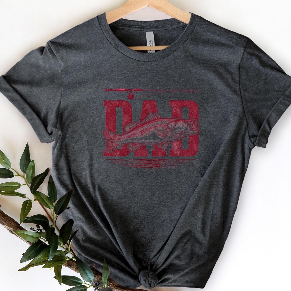 Fishing Dad T Shirt Bass Angler Graphic Tee Gift 3