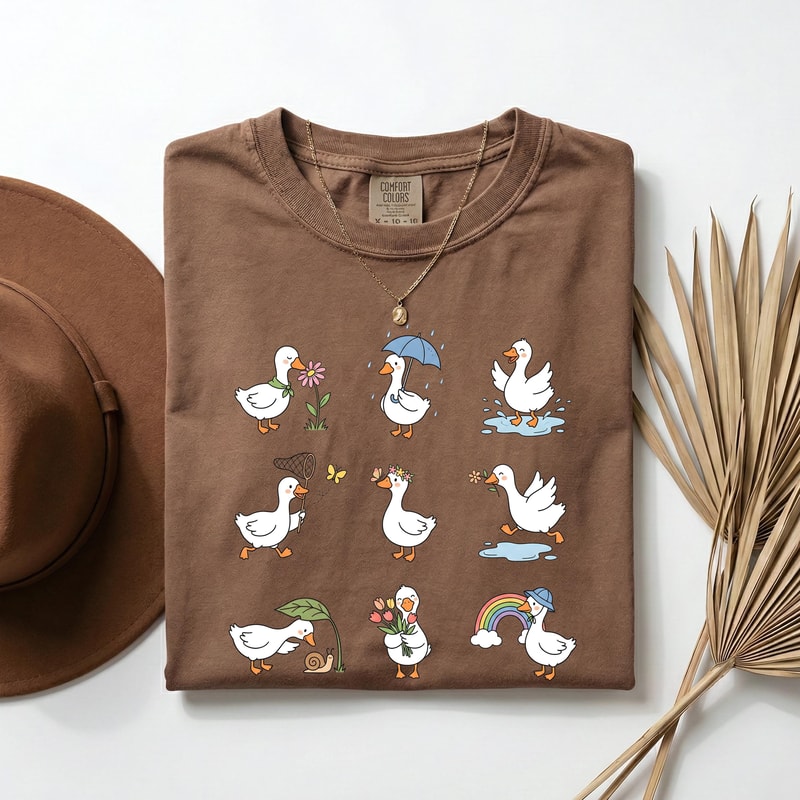 Funny Duck Shirt Cute Duck Lover Graphic Tee Animal Gift 0