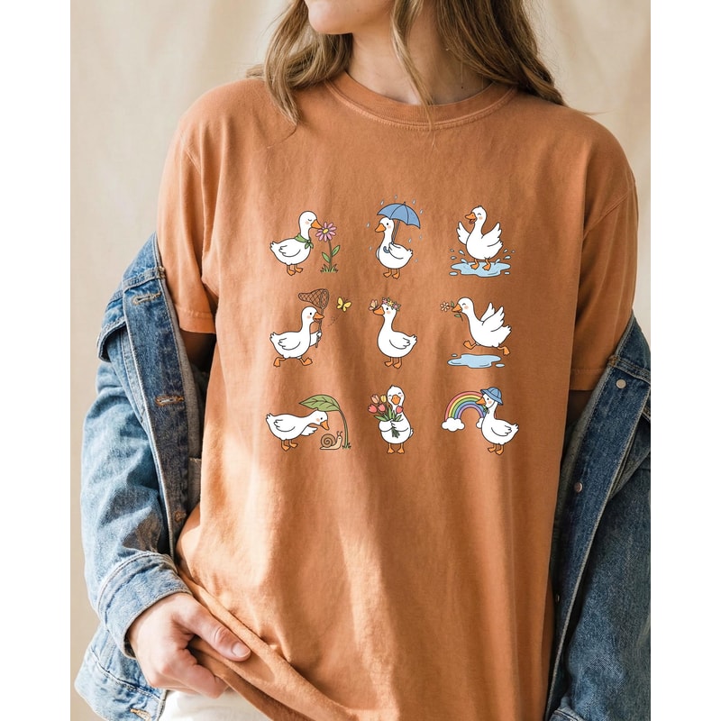 Funny Duck Shirt Cute Duck Lover Graphic Tee Animal Gift 2