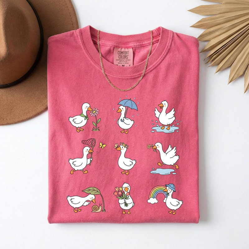 Funny Duck Shirt Cute Duck Lover Graphic Tee Animal Gift 3