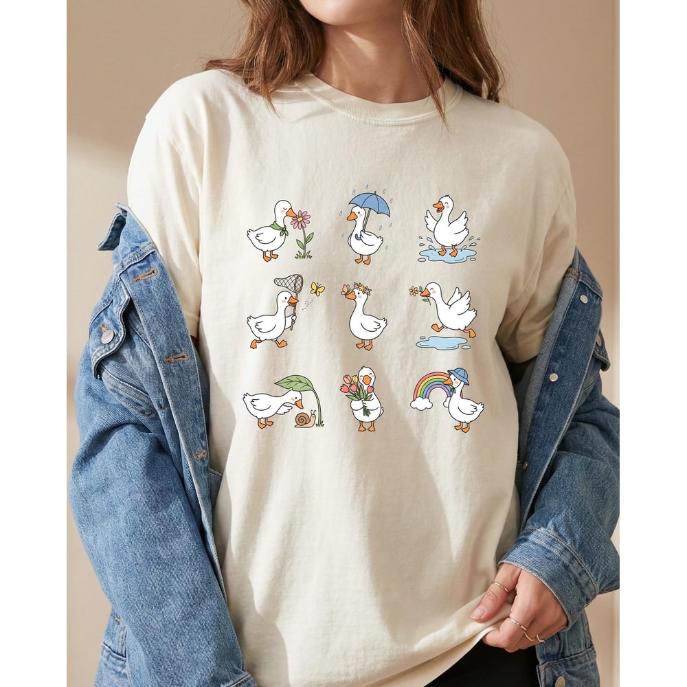 Funny Duck Shirt Cute Duck Lover Graphic Tee Animal Gift 4