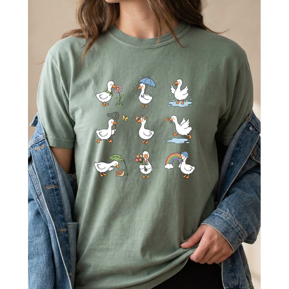 Funny Duck Shirt Cute Duck Lover Graphic Tee Animal Gift 5