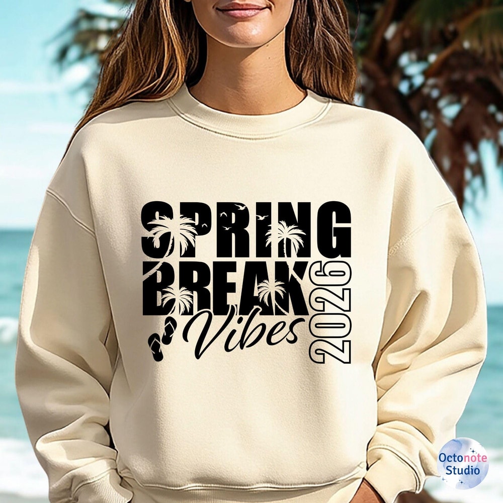 Spring Break Vibes Shirt Colorful Retro Vacation Beach Trip Graphic Tee 4