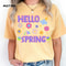 Hello Spring Shirt Colorful Floral Spring Graphic Tee Cute Spring Outfit Gift 0