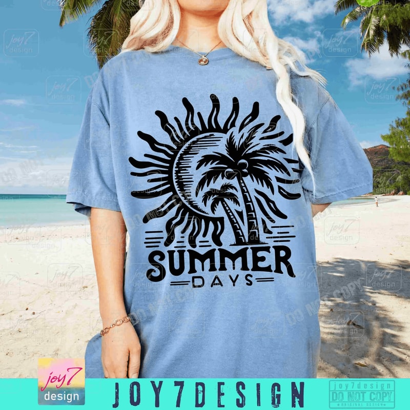 Retro Summer SVG PNG Beach Shirt Designs 3
