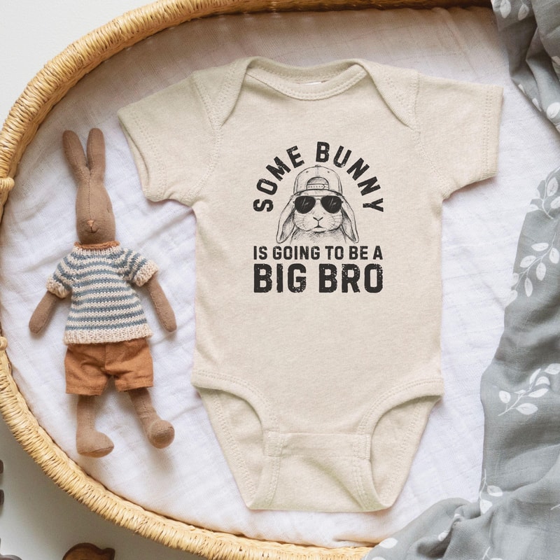 Big Brother Announcement Shirt Some Bunny Is Going To Be A Big Bro Easter Baby Reveal Tee 5
