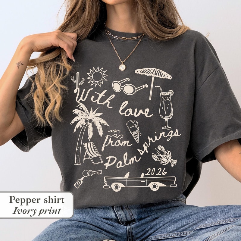 Girls Trip 2026 Shirt Palm Springs Vacation Bachelorette Trip Graphic Tee 3