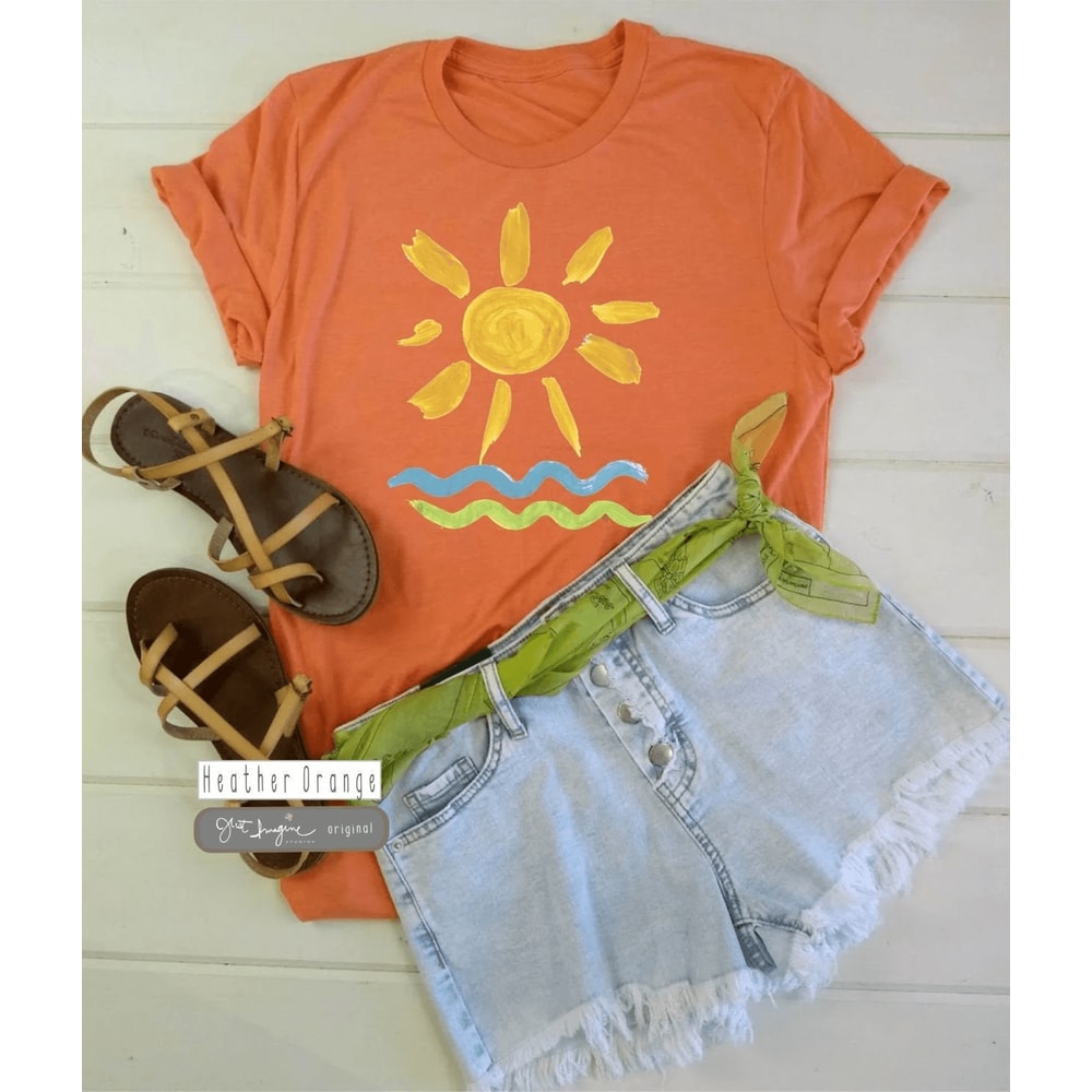 Hello Sunshine Summer Beach Unisex TShirt 0