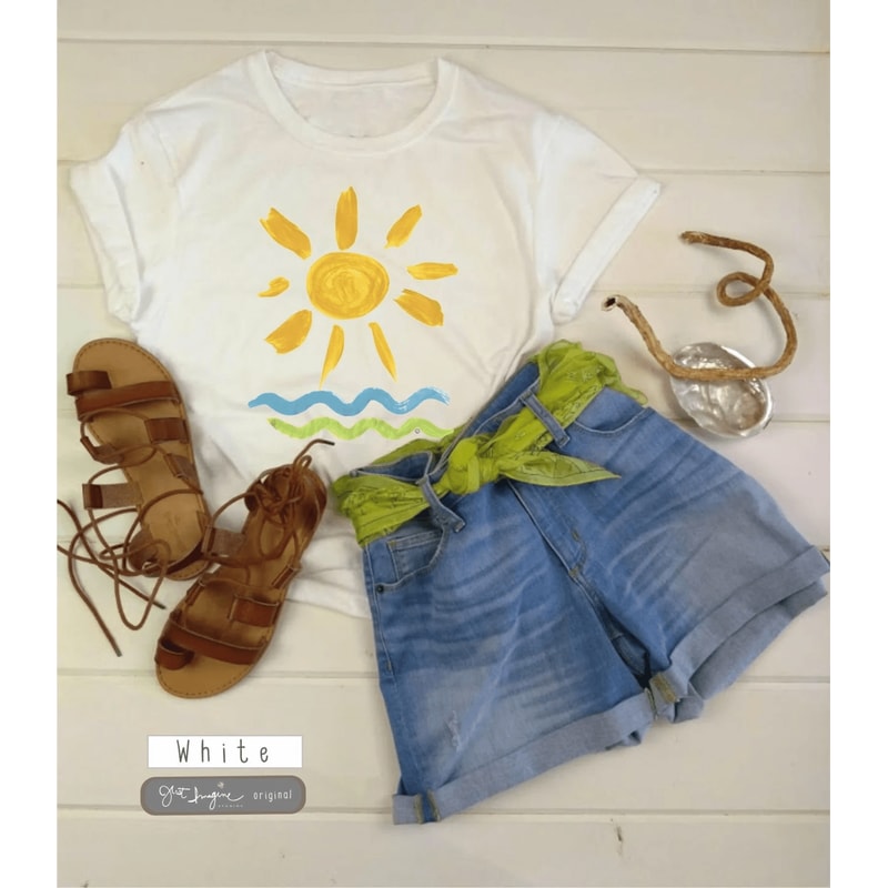 Hello Sunshine Summer Beach Unisex TShirt 1