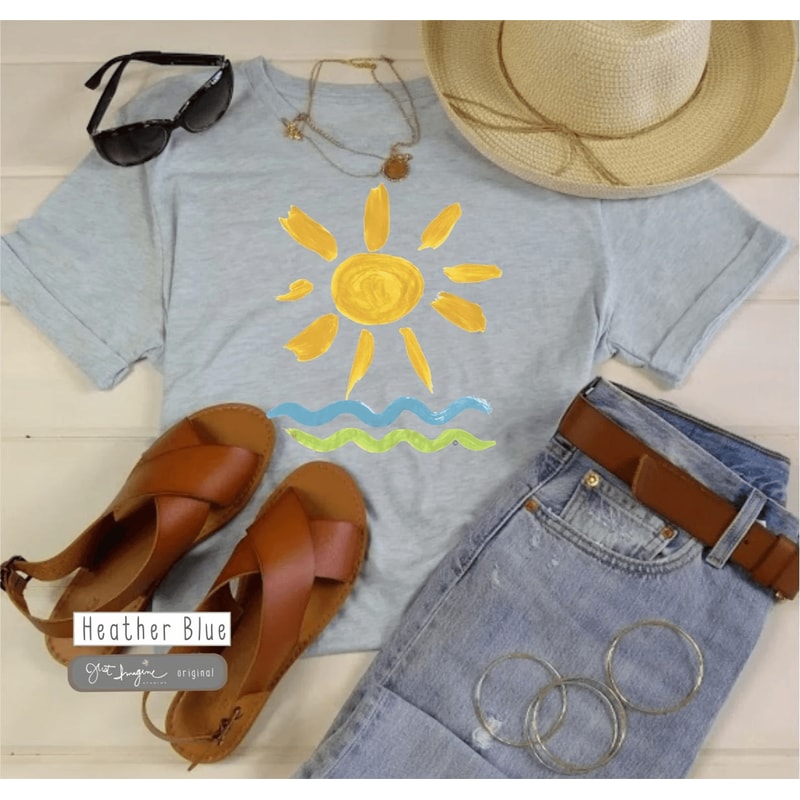 Hello Sunshine Summer Beach Unisex TShirt 3