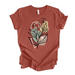 abstract floral shirt boho minimalist flower graphic tee artistic aesthetic gift