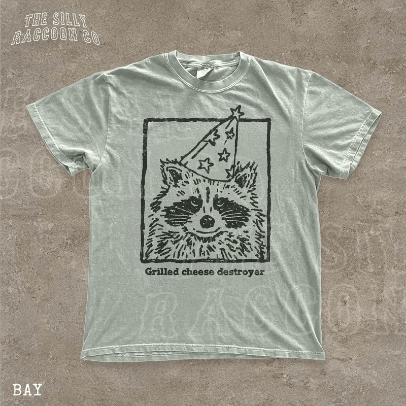 Funny Raccoon Shirt Grilled Cheese Tee 4