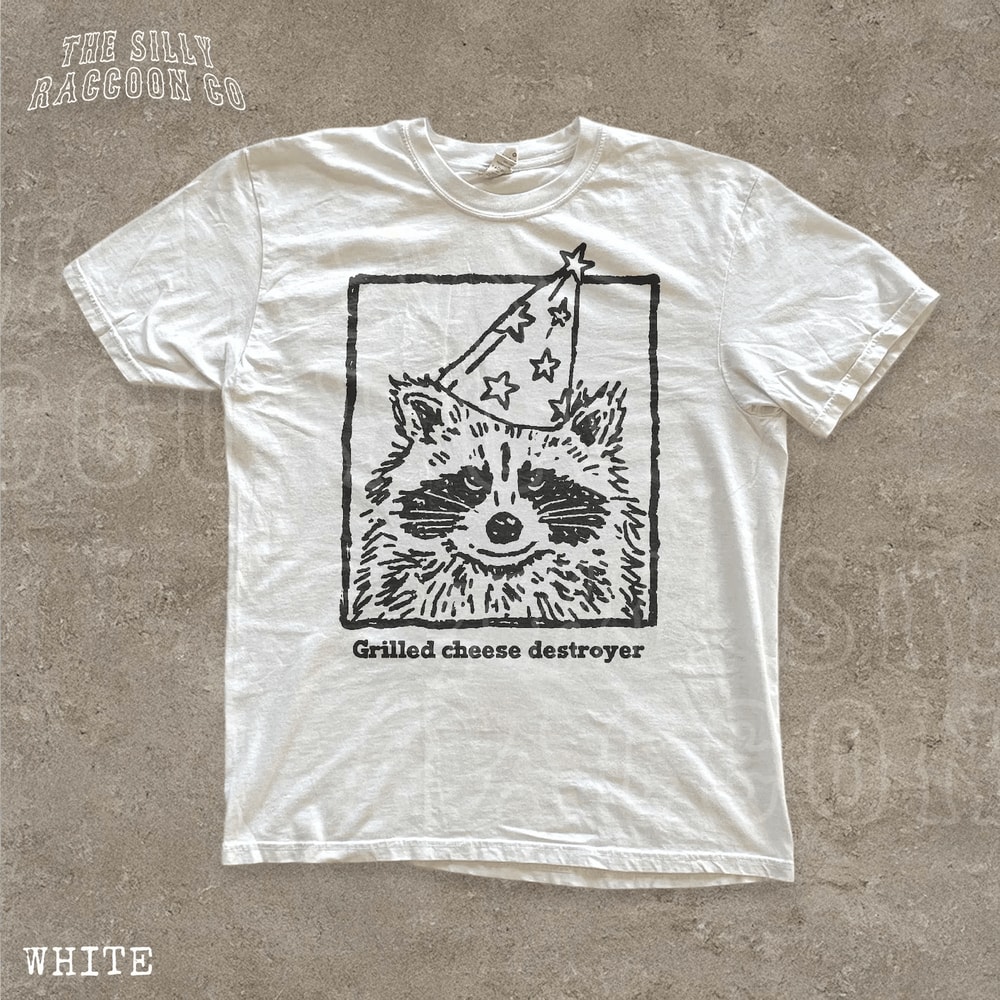 Funny Raccoon Shirt Grilled Cheese Tee 0