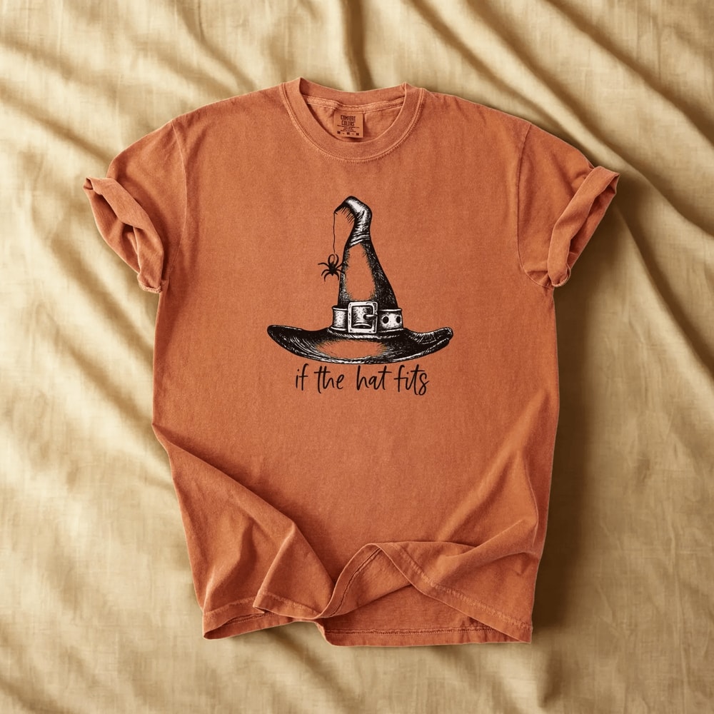 If The Hat Fits Witch Shirt Halloween Tee 2