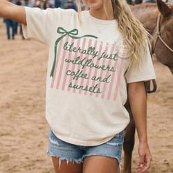 cowgirl shirt beautiful wildflower colored midwest western graphic tee gift