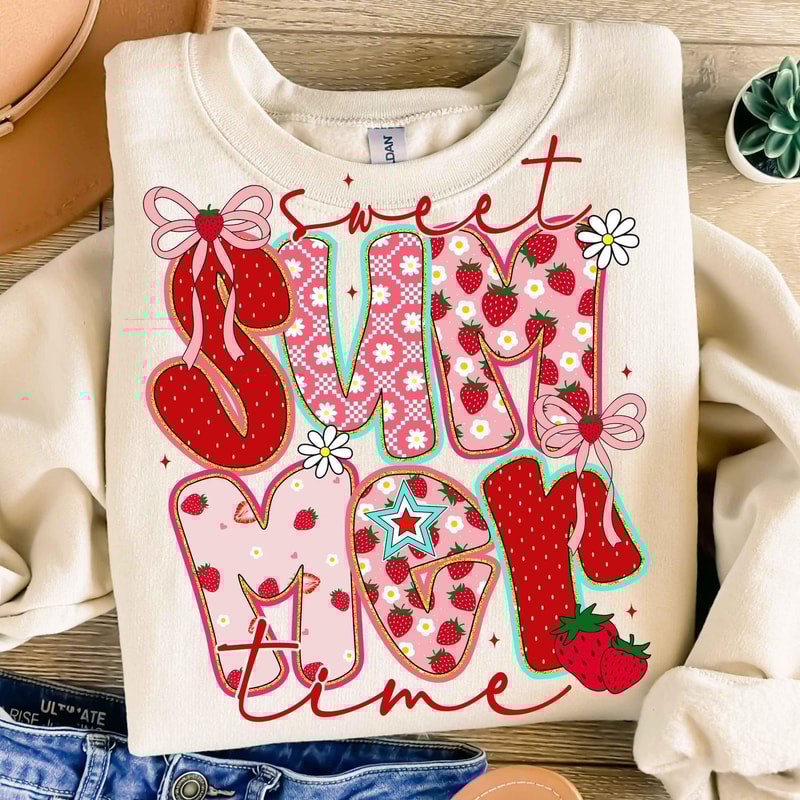 Summer Vibes Shirt Strawberry Cute Graphic Tee Trendy Fruit Summer Outfit Gift 1