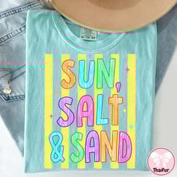 sun salt and sand shirt colorful beach vibes summer graphic tee vacation outfit