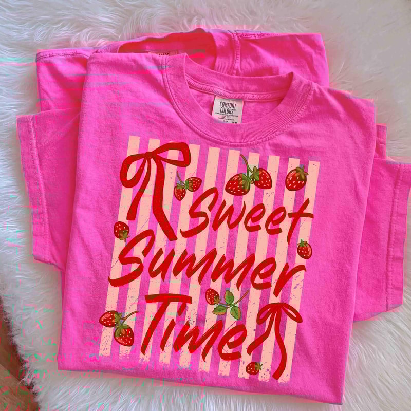 Sweet Summer Time Shirt Strawberry Cute Graphic Tee Trendy Summer Outfit Gift 6