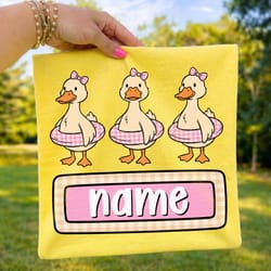 custom duck shirt personalized name cute duck graphic tee kids gift
