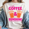 Iced Coffee And Sunshine Shirt Cute Coffee Lover Summer Graphic Tee Gift 0
