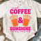 Iced Coffee And Sunshine Shirt Cute Coffee Lover Summer Graphic Tee Gift 4