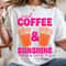 Iced Coffee And Sunshine Shirt Cute Coffee Lover Summer Graphic Tee Gift 5