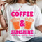 Iced Coffee And Sunshine Shirt Cute Coffee Lover Summer Graphic Tee Gift 5