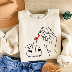 organic cotton feminist t-shirt – girl power nail polish graphic tee, trendy feminism shirt for women