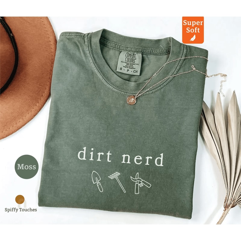 Dirt Nerd Gardening Shirt Funny Plant Lover Comfort Colors Tee Garden Humor Graphic TShirt 2