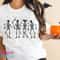 Dancing Skeleton Halloween Shirt Spooky Vintage Skeleton Graphic Tee Funny Fall Halloween Top 2
