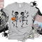 Kids Dancing Skeleton Halloween Shirt Cute Spooky Skeleton Graphic Tee Soft Cotton Kids Outfit 3