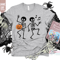 Kids Dancing Skeleton Halloween Shirt Cute Spooky Skeleton Graphic Tee Soft Cotton Kids Outfit 3