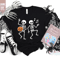 Kids Dancing Skeleton Halloween Shirt Cute Spooky Skeleton Graphic Tee Soft Cotton Kids Outfit 0