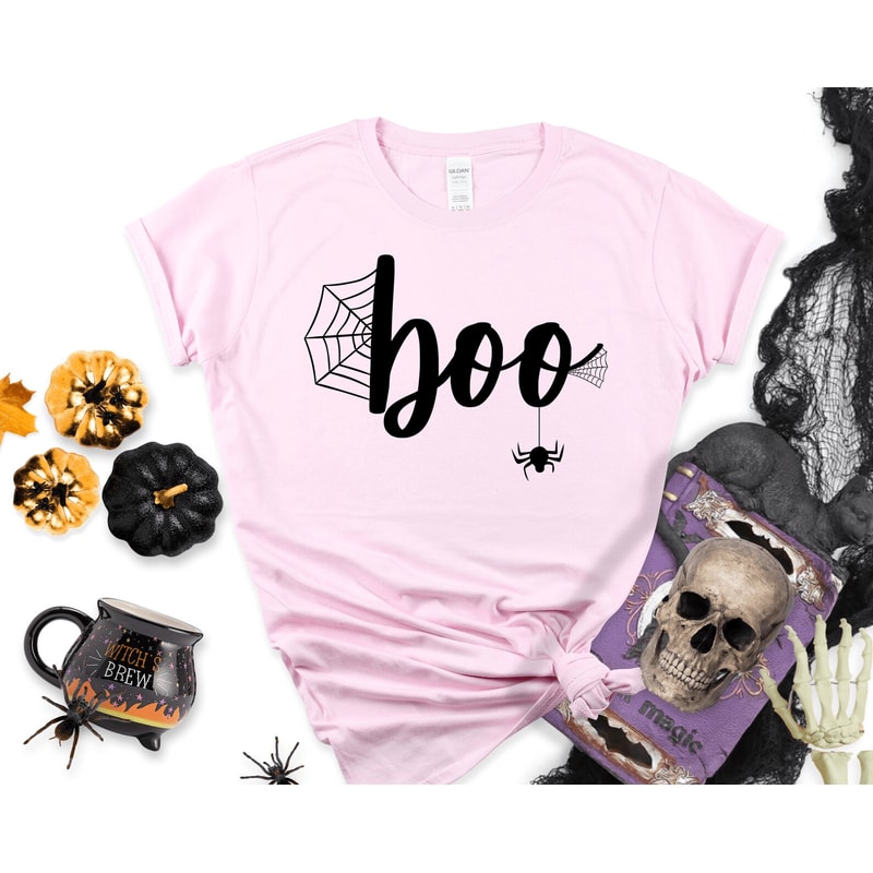 Boo Halloween Shirt Funny Witch Trick Or Treat Graphic Tee Cute Spooky Gift For Women 4