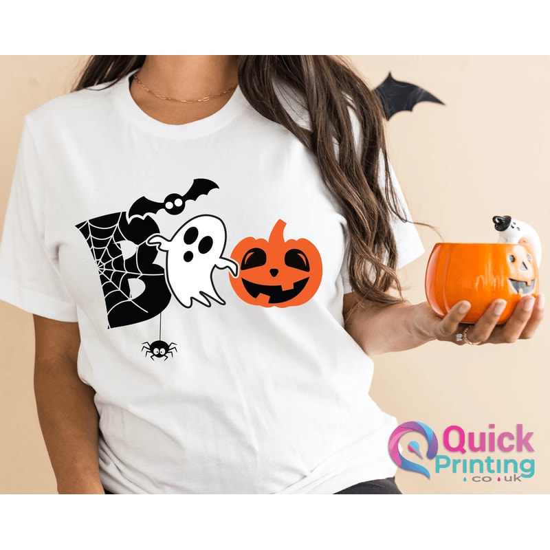 Boo Ghost Halloween Shirt For Women Funny Spooky Graphic Tee Cute Halloween Gift Top 1