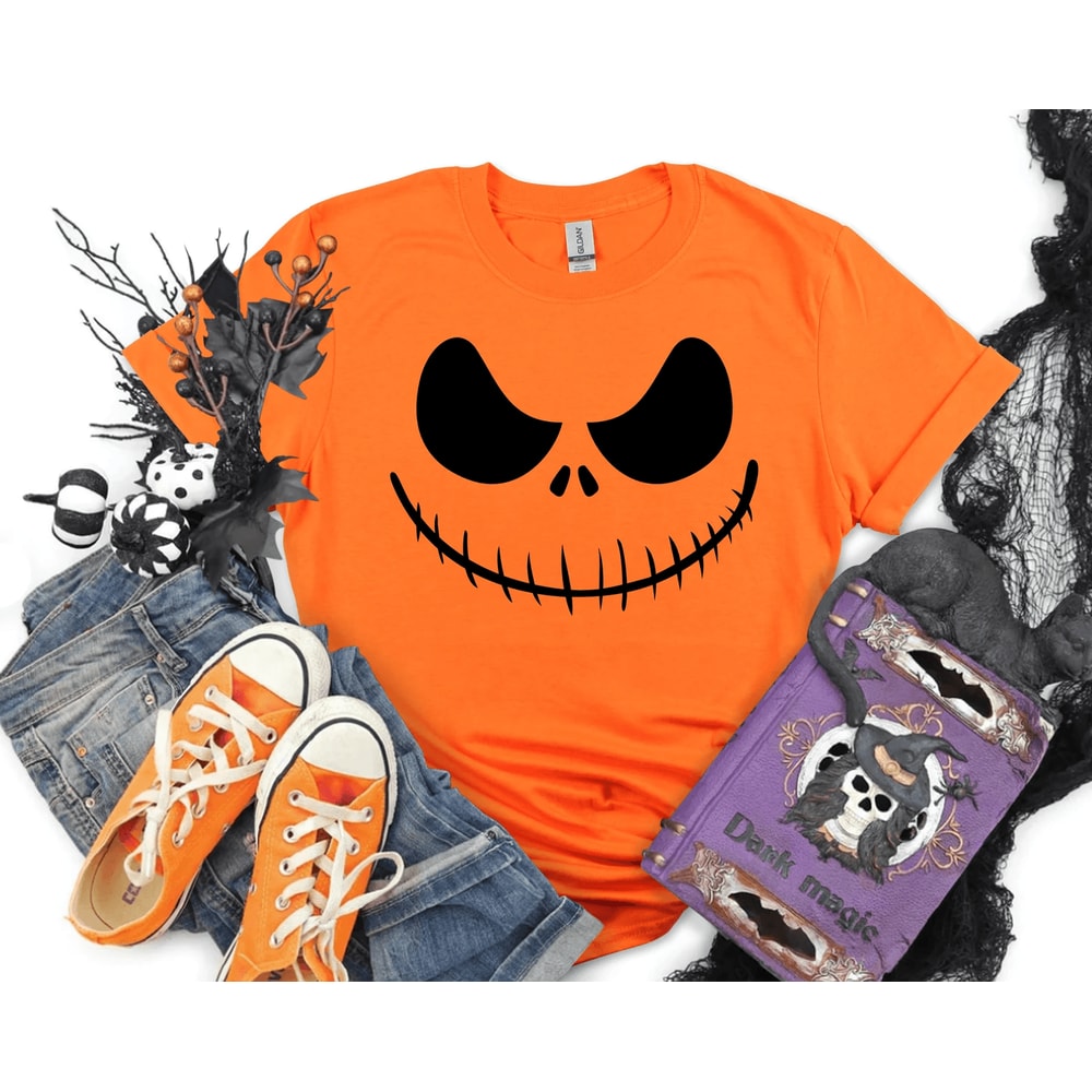 Matching Family Pumpkin Face Shirts Funny Halloween Costume Tees For Family Group Outfits 0