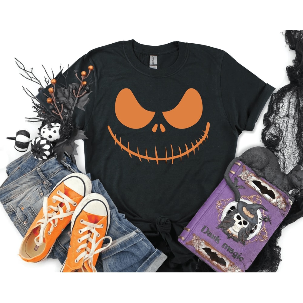 Matching Family Pumpkin Face Shirts Funny Halloween Costume Tees For Family Group Outfits 1
