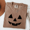Jack O Lantern Pumpkin Shirt Comfort Colors Tee Spooky Halloween Graphic Shirt Vintage Fall Top 4