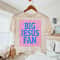 Big Jesus Fan PNG Preppy Christian Striped Design 0