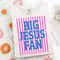 Big Jesus Fan PNG Preppy Christian Striped Design 1