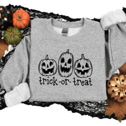 trick or treat halloween shirt – funny kids spooky graphic tee cute halloween gift top