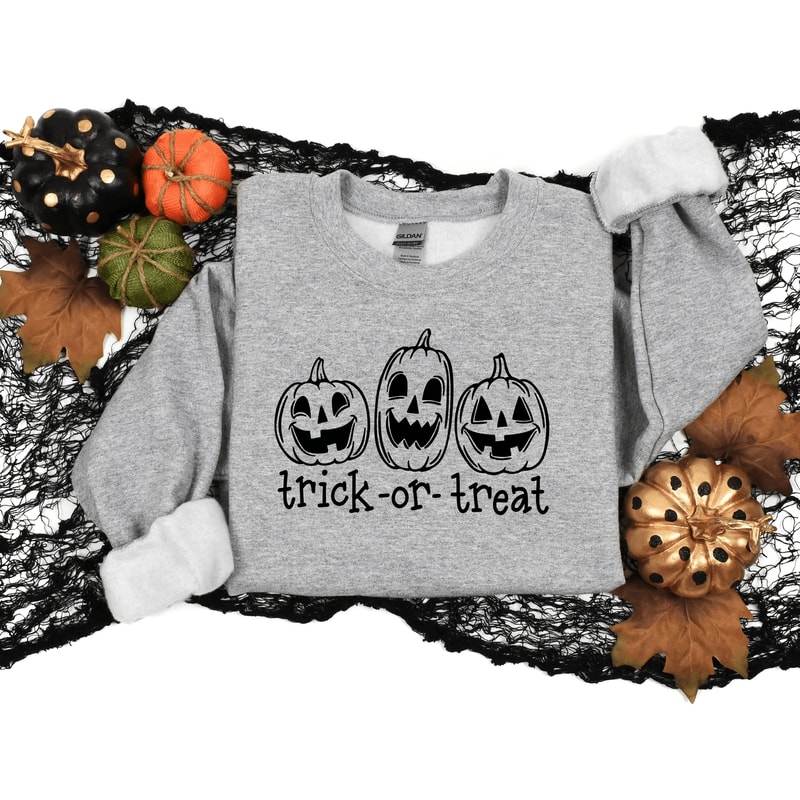 Trick Or Treat Halloween Shirt Funny Kids Spooky Graphic Tee Cute Halloween Gift Top 0